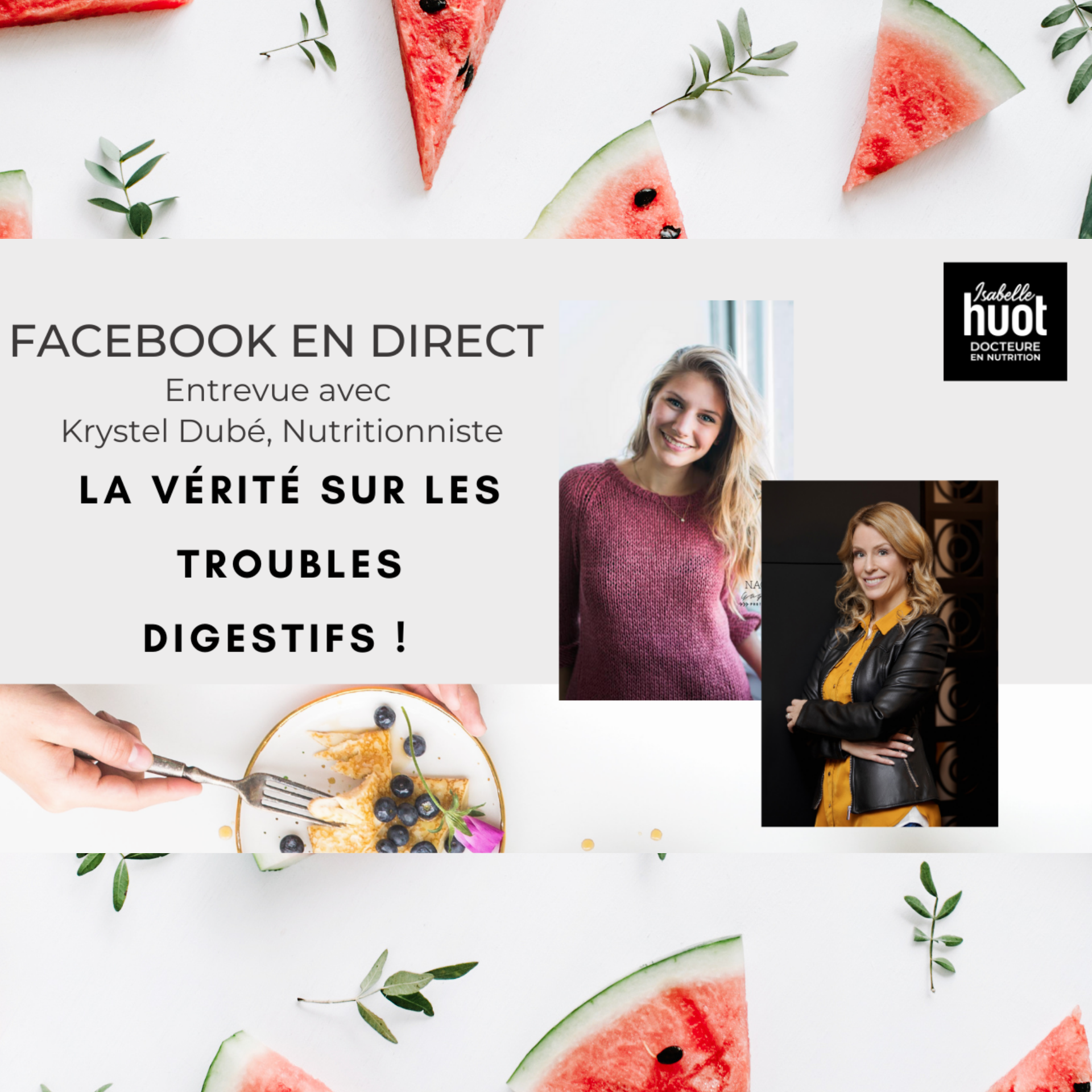 Troubles digestifs et côlon irritable avec la nutritionniste Krystel Dubé