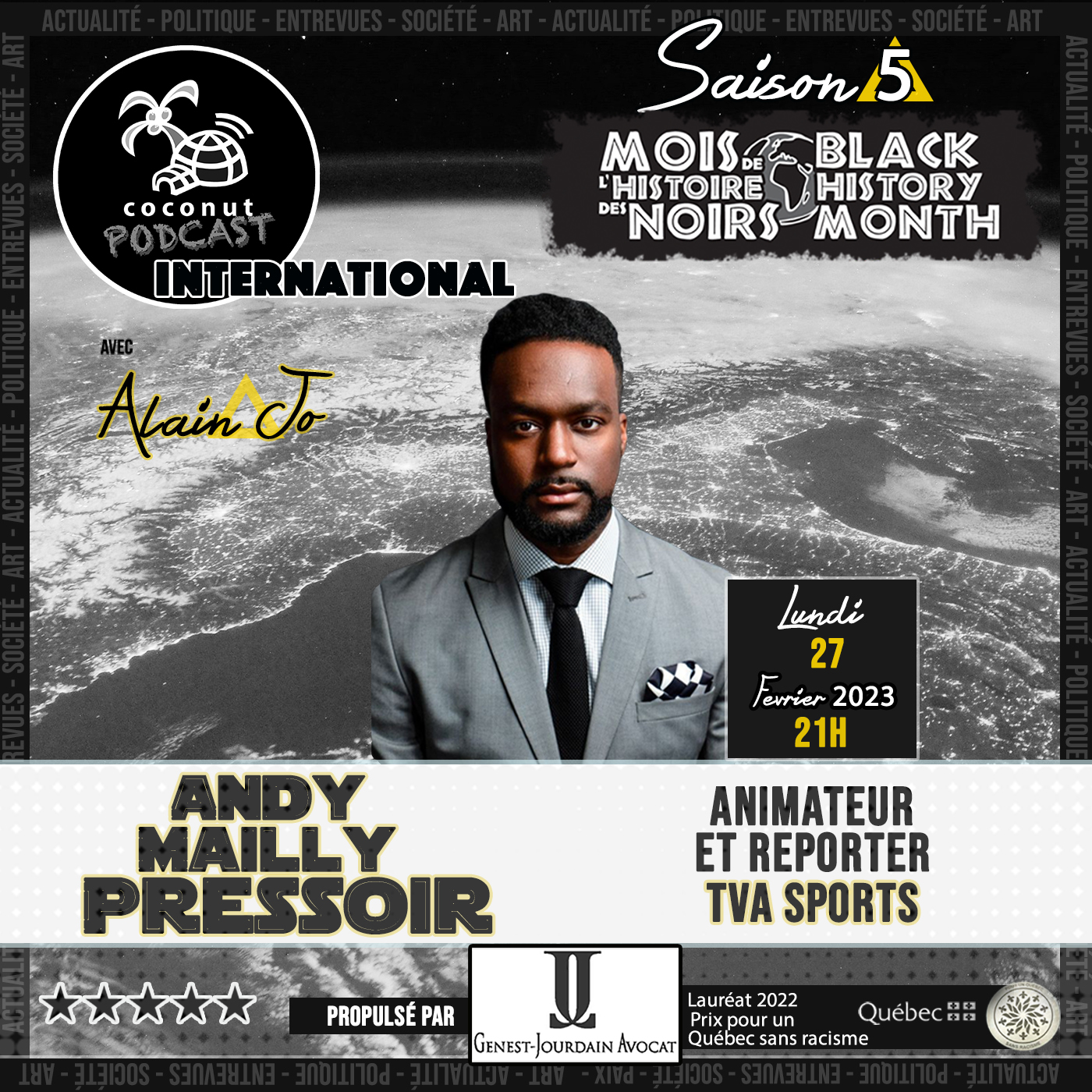 Entrevue avec Andy Mailly-Pressoir- Animateur et reporter TVA SPORTS